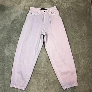 Lioness Horseshoe Barrel Leg Jeans Womens XXS Lavender High Rise Baggy